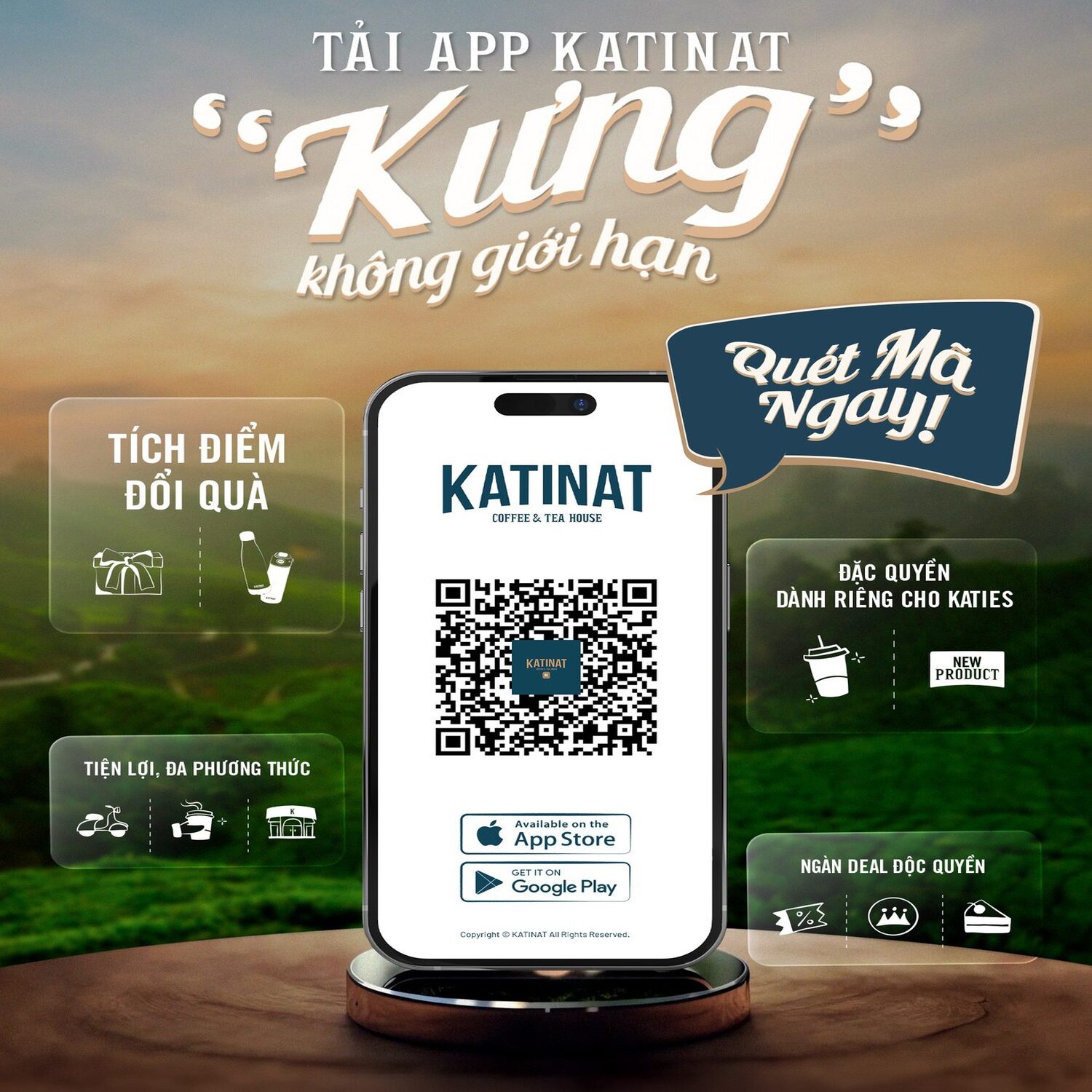 KATINAT CHÍNH THỨC RA MẮT ỨNG DỤNG, “KƯNG” THÀNH VIÊN KHÔNG GIỚI HẠN